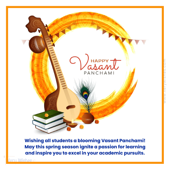 Vasant Panchami Wishes for Students - WhatsApp Instagram Facebook Status