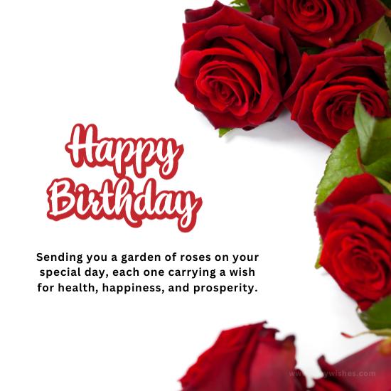 Rose Bouquet Birthday Messages
