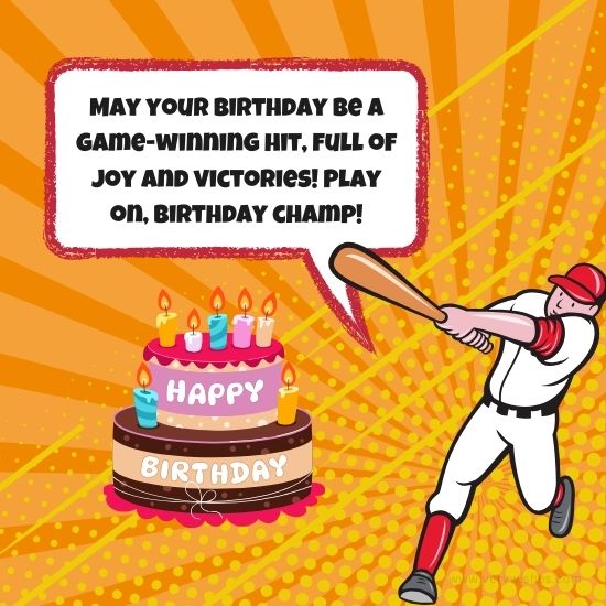 Baseball-themed birthday messages