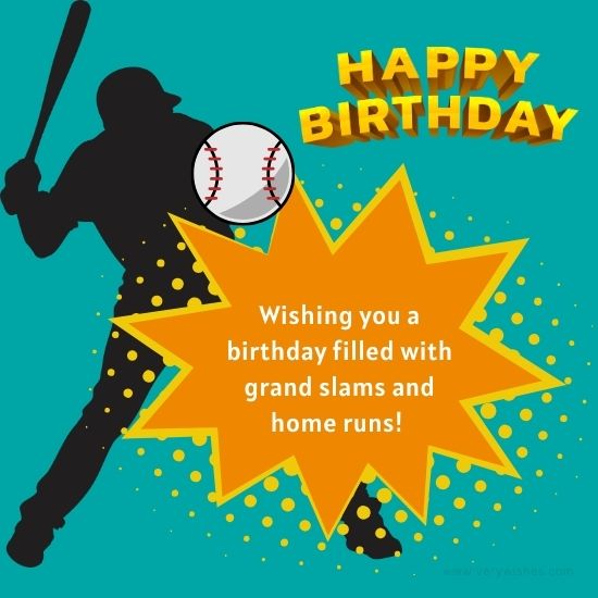 Birthday greetings for baseball lovers