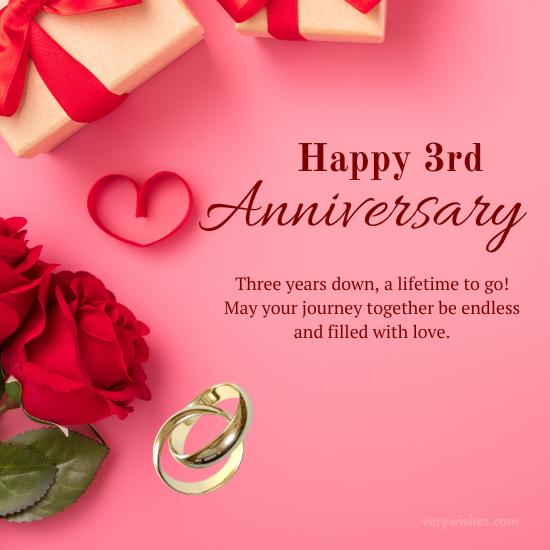 875+ Happy 3rd Marriage Anniversary Wishes to Convey Your Love