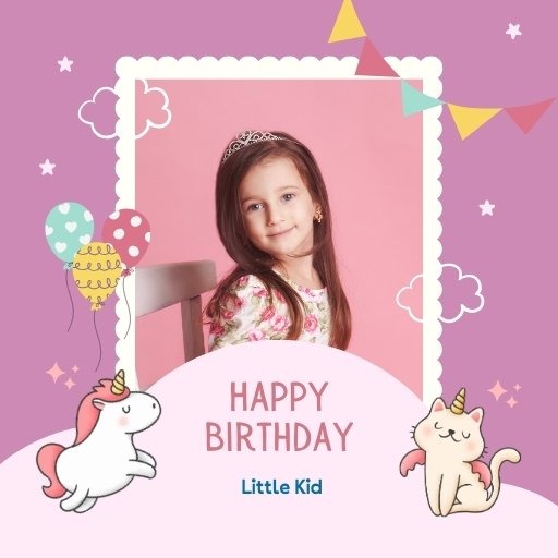 Cute Happy Birthday Wishes to Kid with Blessings