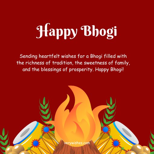Happy Bhogi Greetings 2024 - Bhogi Bonfires