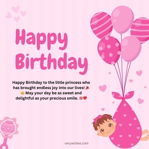 Happy Birthday Wishes to Baby Girl - From Family