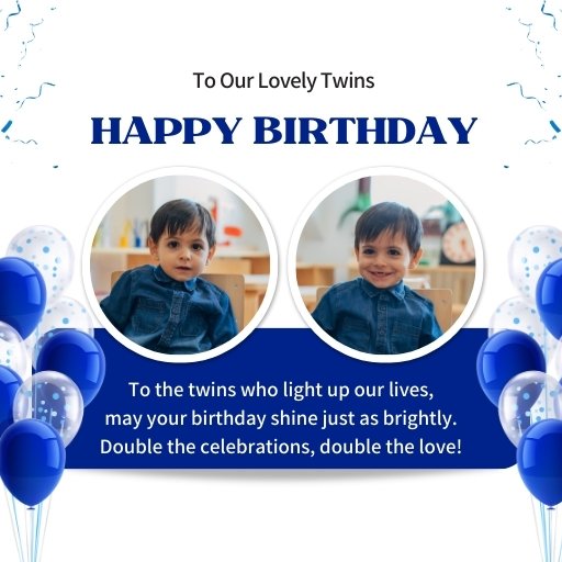 Sweet Birthday Messages for Twins